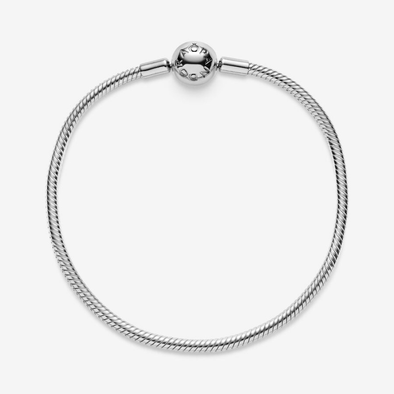 Pandora Moments Snake Chain Bracelet Sterling Silver | 37968-NEFZ