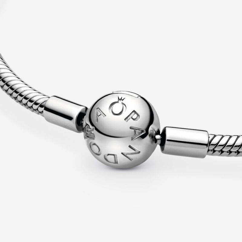 Pandora Moments Snake Chain Bracelet Sterling Silver | 37968-NEFZ