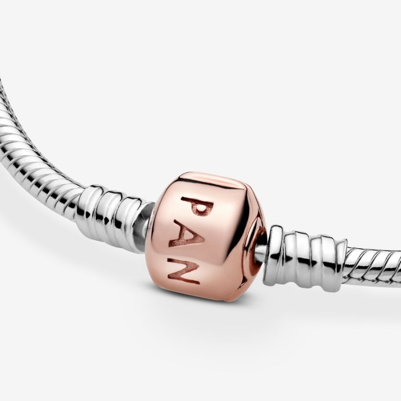 Pandora Moments Snake Chain Bracelet Two-tone | 82015-EJBW