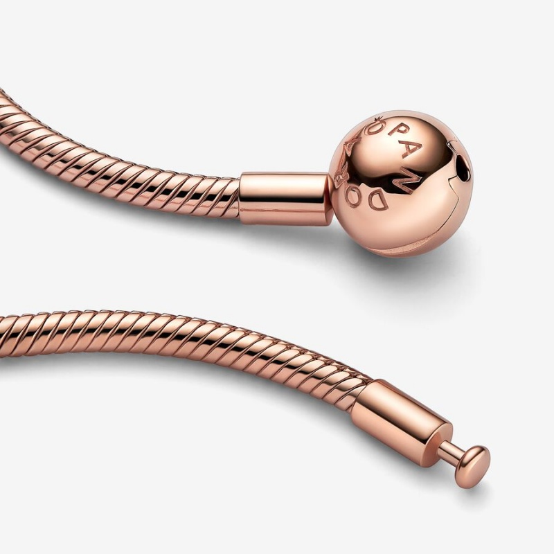 Pandora Moments Snake Chain Necklace Rose Gold Plated | 69751-MOUG