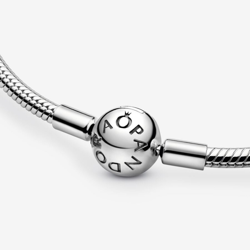 Pandora Moments Snake Chain Necklace Sterling Silver | 70618-TJDC