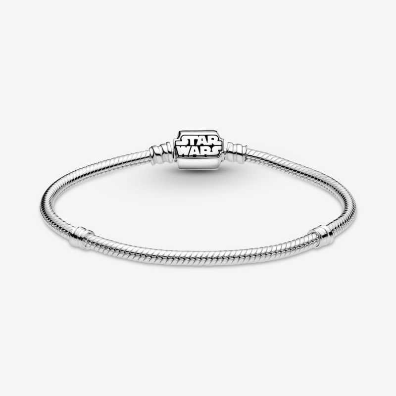 Pandora Moments Star Wars Snake Chain Clasp Bracelet Sterling Silver | 82150-OWXS