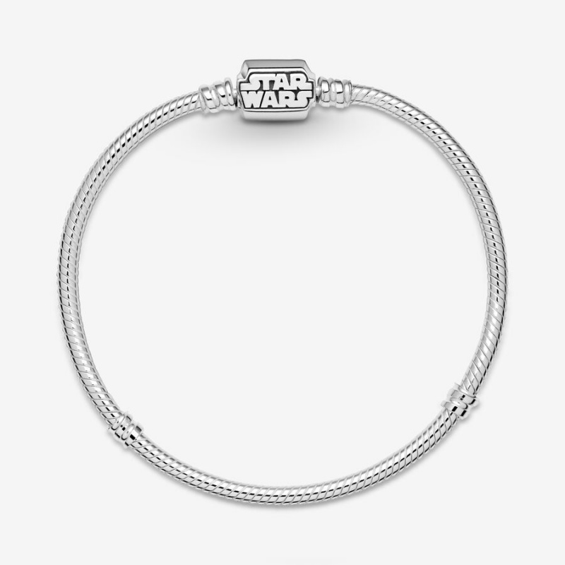 Pandora Moments Star Wars Snake Chain Clasp Bracelet Sterling Silver | 82150-OWXS