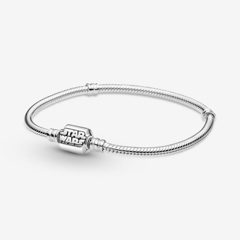 Pandora Moments Star Wars Snake Chain Clasp Bracelet Sterling Silver | 82150-OWXS