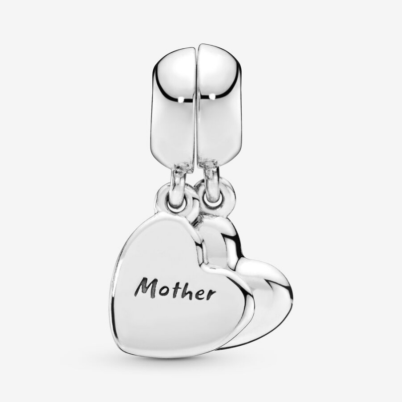 Pandora Mother & Son Heart Split Dangle Charm Pandora Us | 74596-QHOP