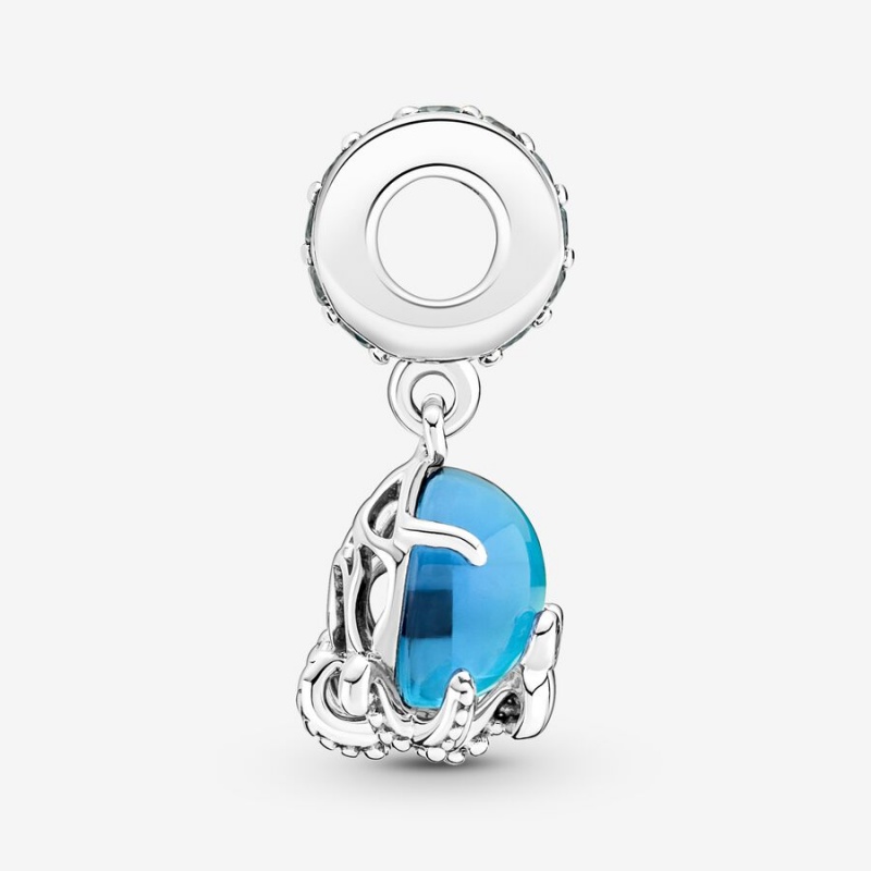 Pandora Murano Glass Cute Octopus Dangle Charm Sterling Silver | 58902-OVXC