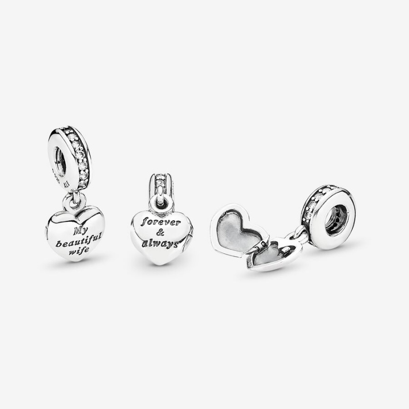 Pandora My Beautiful Wife Dangle Charm Sterling Silver | 41320-FXWM