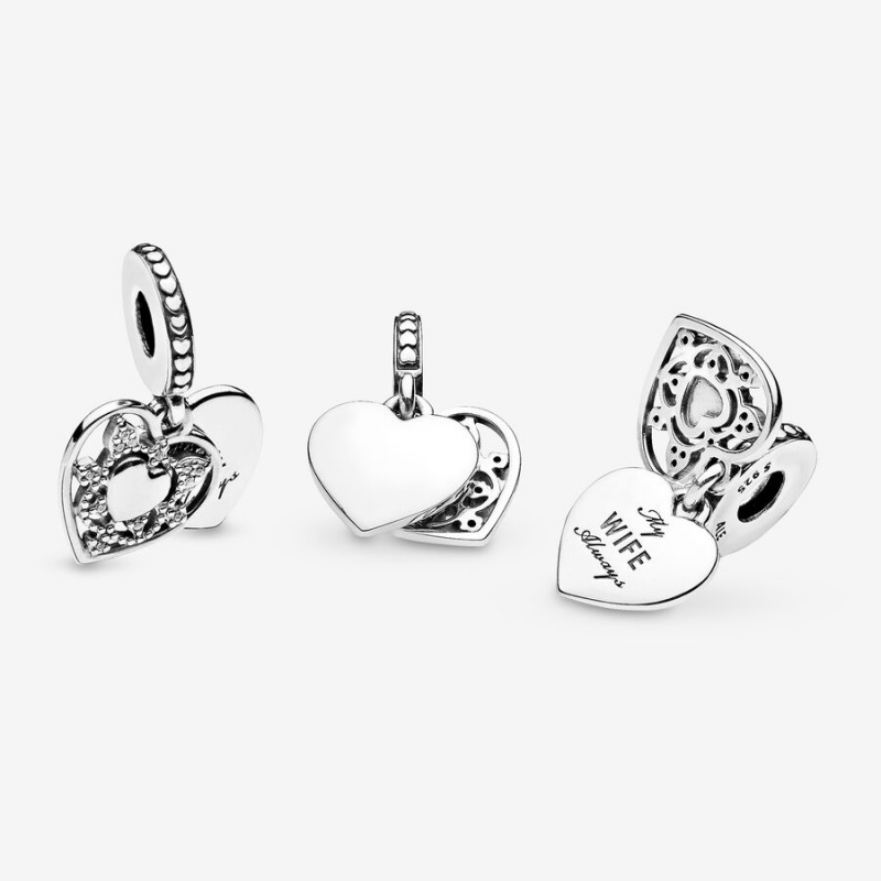 Pandora My Wife Always Heart Dangle Charm Sterling Silver | 43657-LKRH