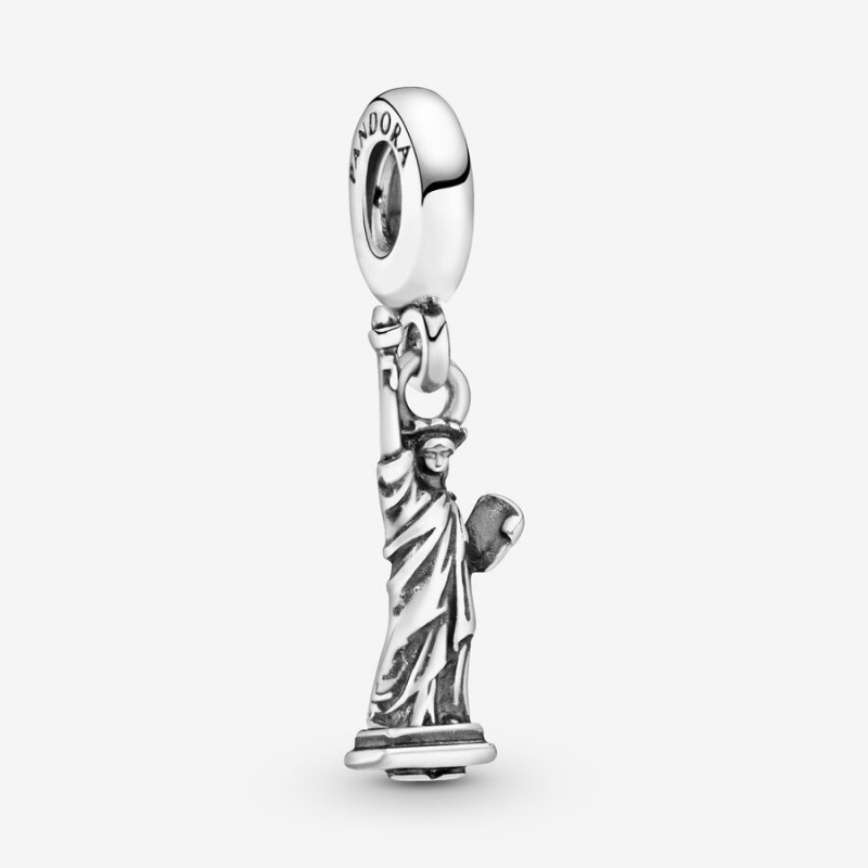 Pandora New York Statue of Liberty Dangle Charm Sterling Silver | 87405-DKSI