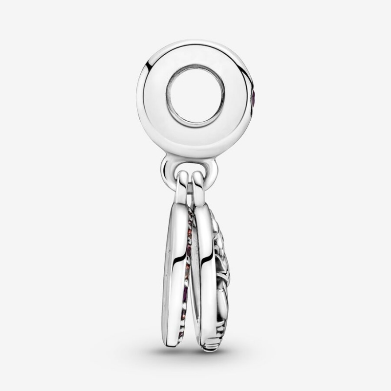 Pandora Pavé Feather Dangle Charm Sterling Silver | 47180-EQOB