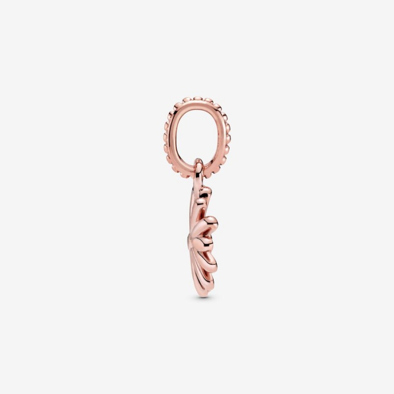 Pandora Pink Daisy Flower Dangle Charm Rose Gold Plated | 70693-KXRM