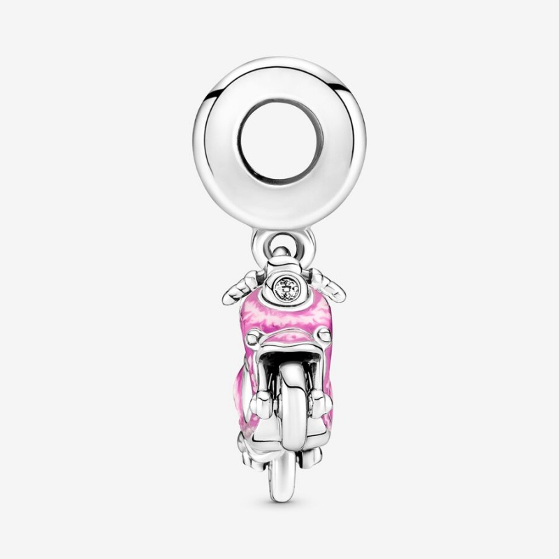 Pandora Pink Scooter Dangle Charm Sterling Silver | 28391-PBKA