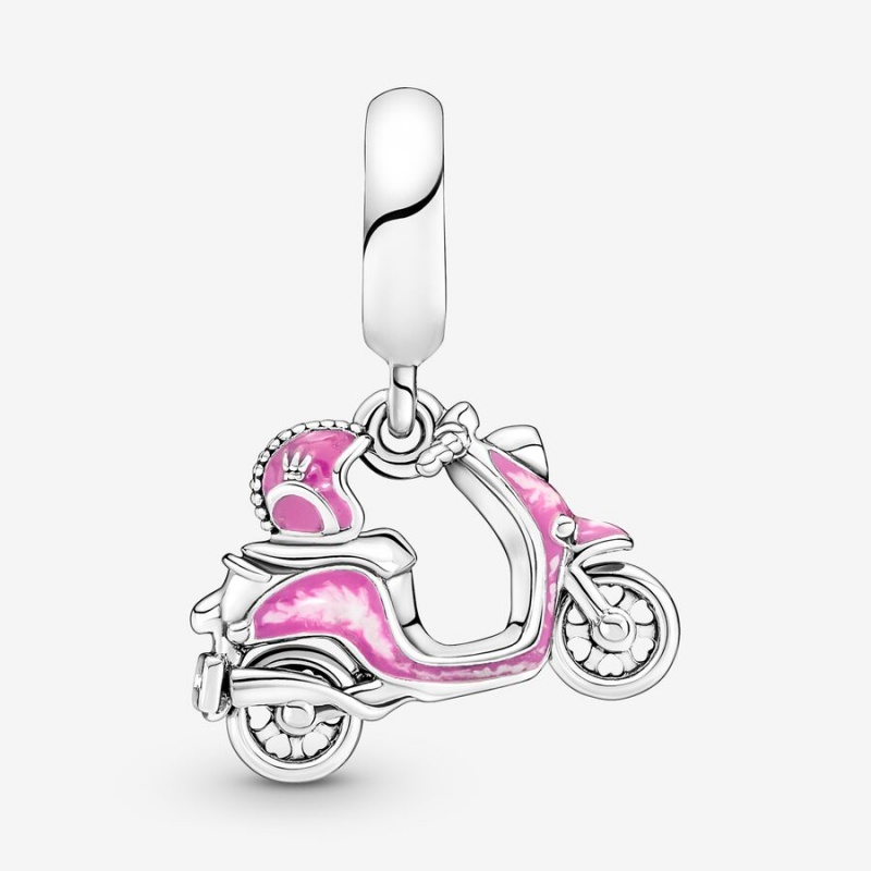 Pandora Pink Scooter Dangle Charm Sterling Silver | 28391-PBKA