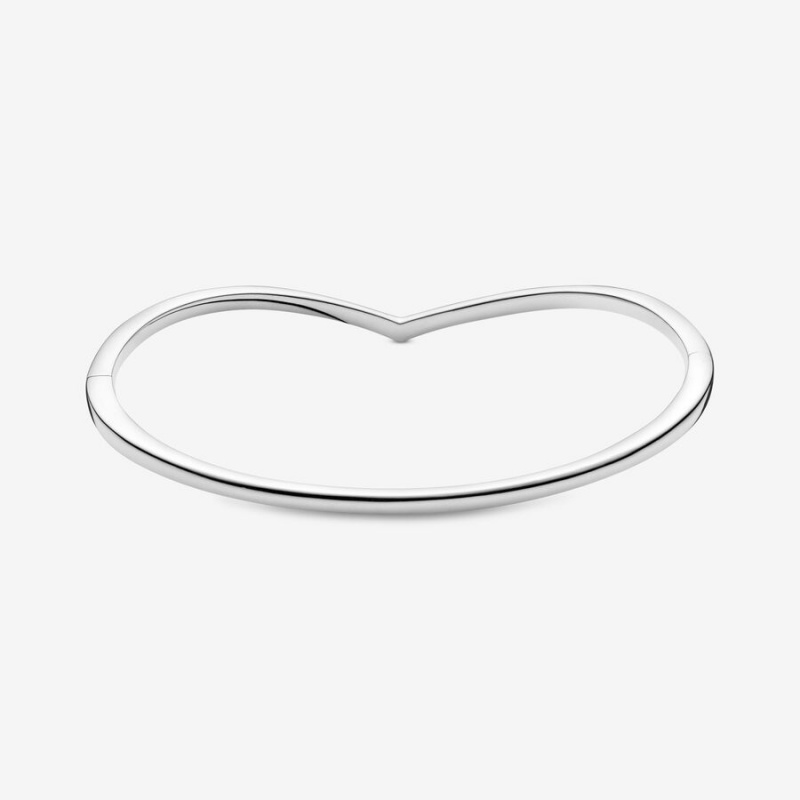 Pandora Polished Wishbone Bangle Sterling Silver | 51648-HZMR