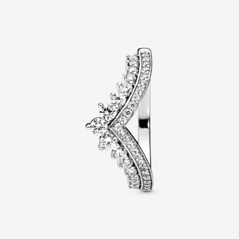 Pandora Princess Wishbone Ring Sterling Silver | 16879-TAPU