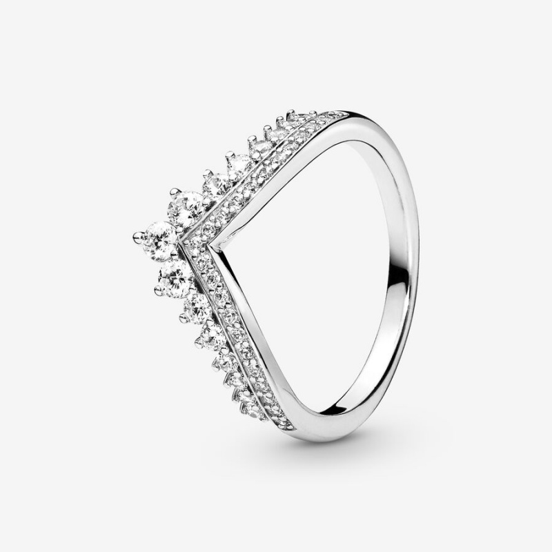 Pandora Princess Wishbone Ring Sterling Silver | 16879-TAPU