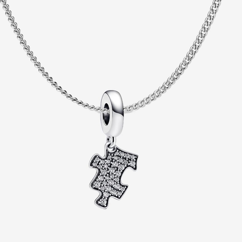 Pandora Puzzle Piece Chain Necklace Set | 67920-JPYL