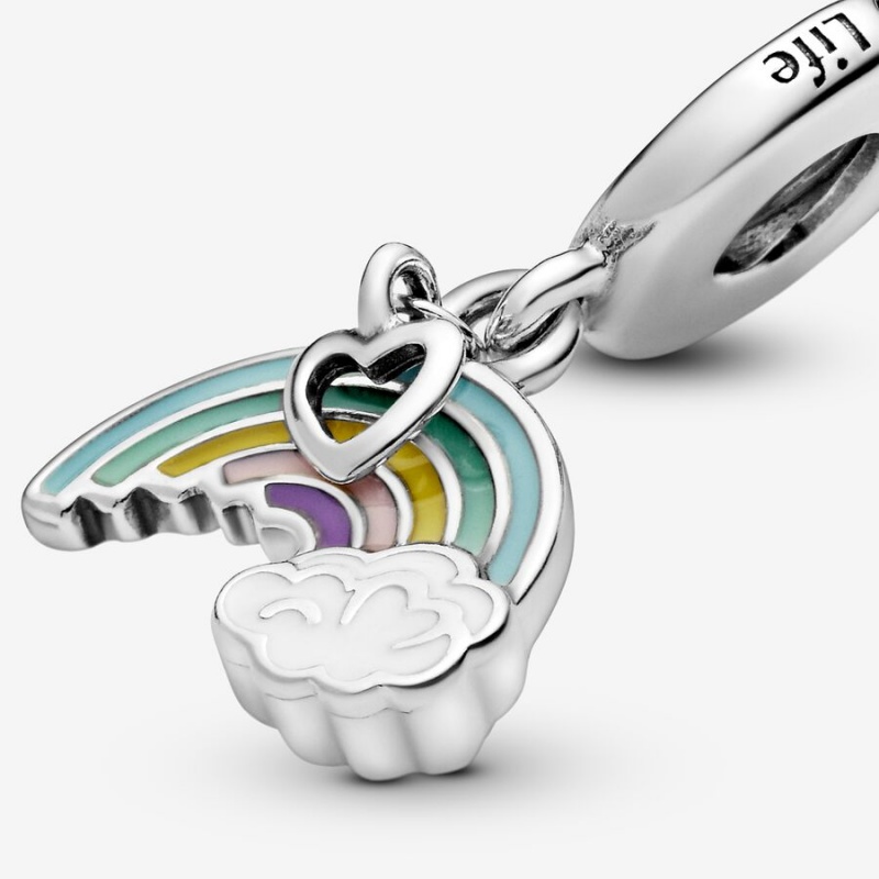 Pandora Rainbow and Cloud Dangle Charm Sterling Silver | 19457-ZBVI