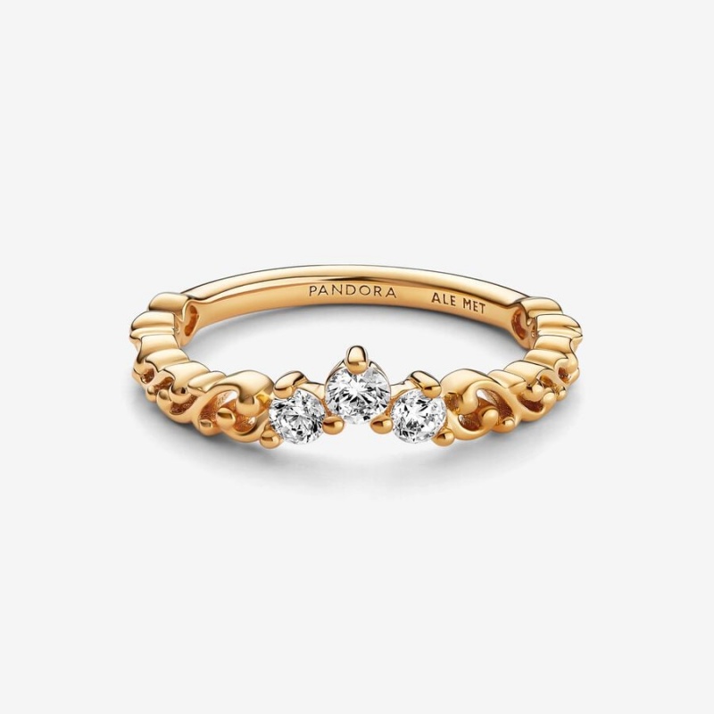 Pandora Regal Swirl Tiara Ring Gold Plated | 02391-ALXH