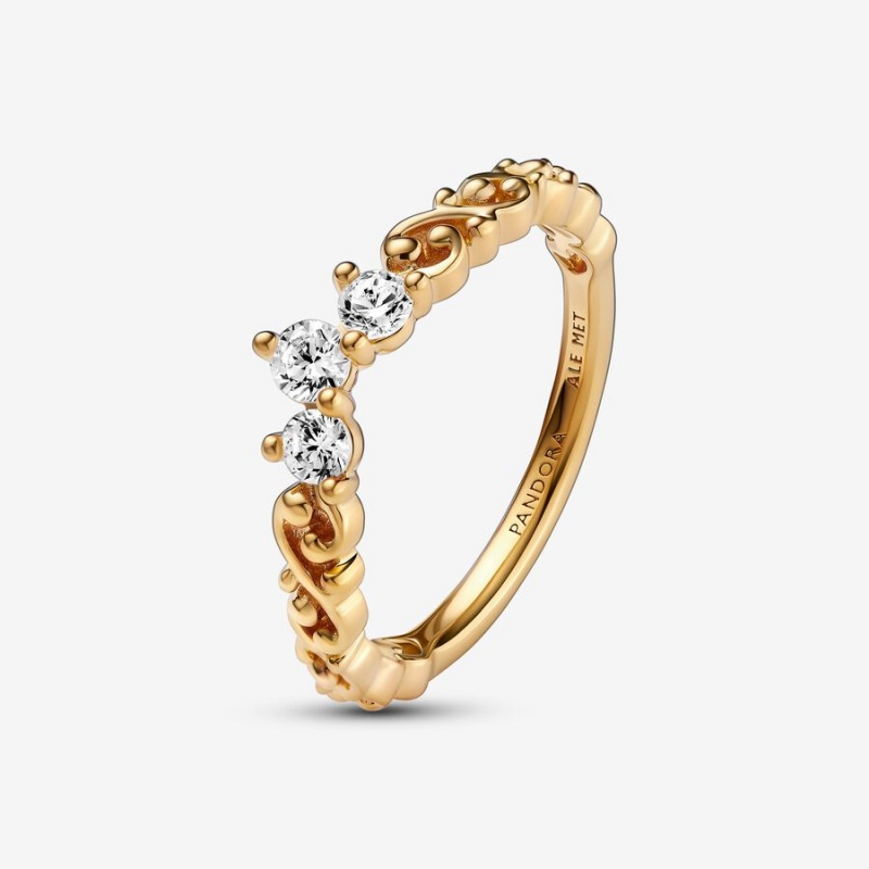 Pandora Regal Swirl Tiara Ring Gold Plated | 02391-ALXH