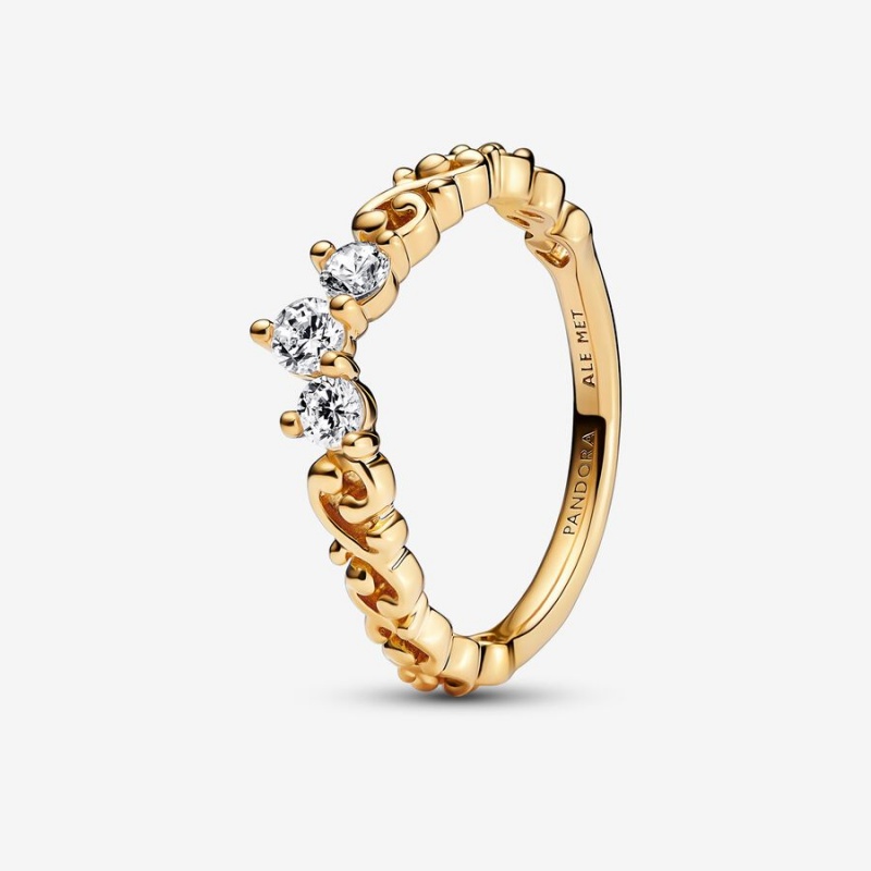 Pandora Regal Swirl Tiara Ring Gold Plated | 02391-ALXH