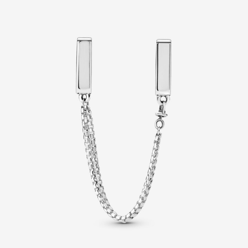 Pandora Safety Chain Clip Charm Sterling Silver | 14057-VYZX