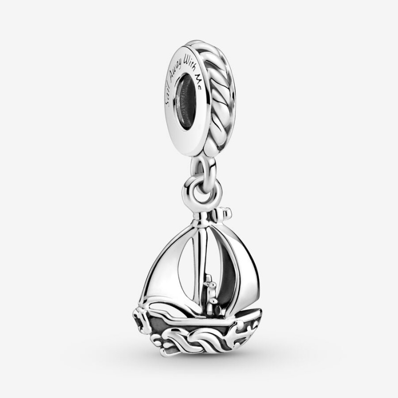 Pandora Sail Boat Dangle Charm Sterling Silver | 39104-UBEA