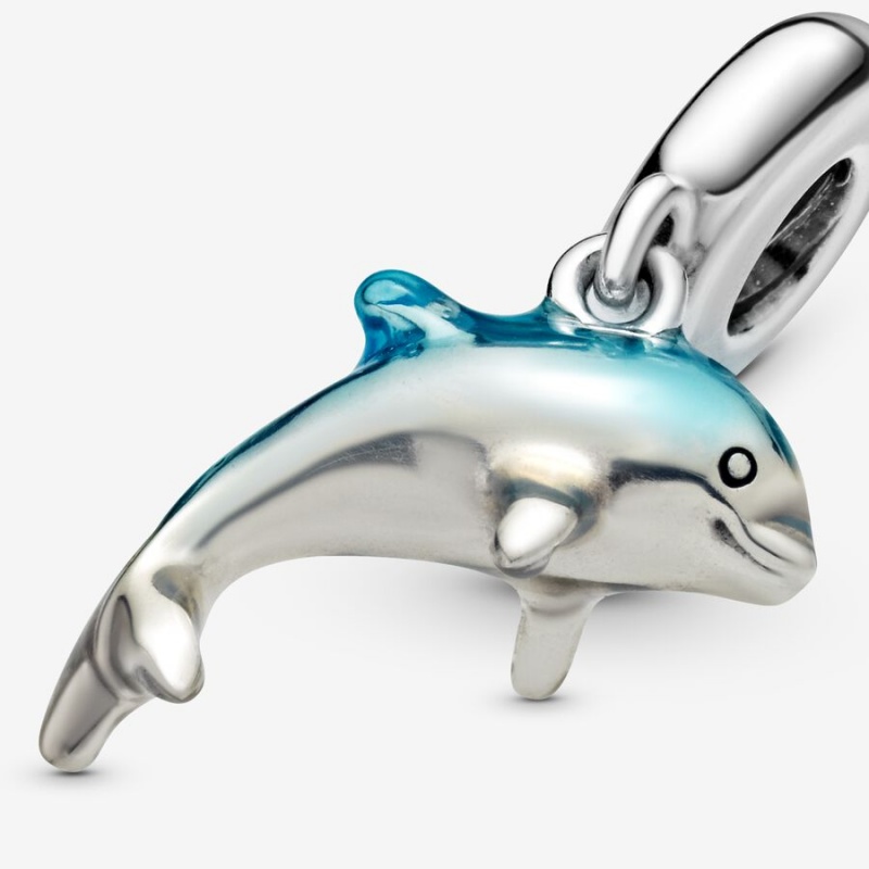 Pandora Shimmering Dolphin Dangle Charm Sterling Silver | 70238-DAWZ