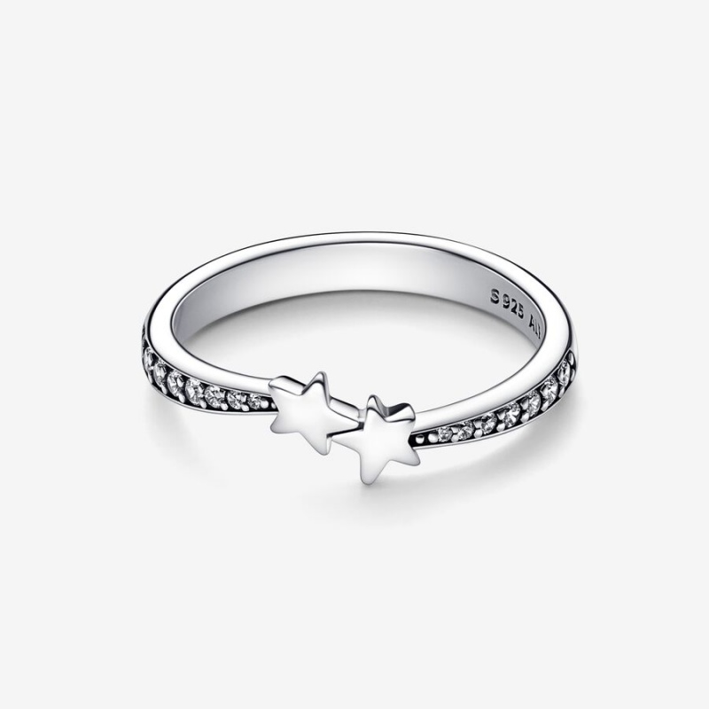 Pandora Shooting Stars Sparkling Ring Sterling Silver | 71468-NJIH