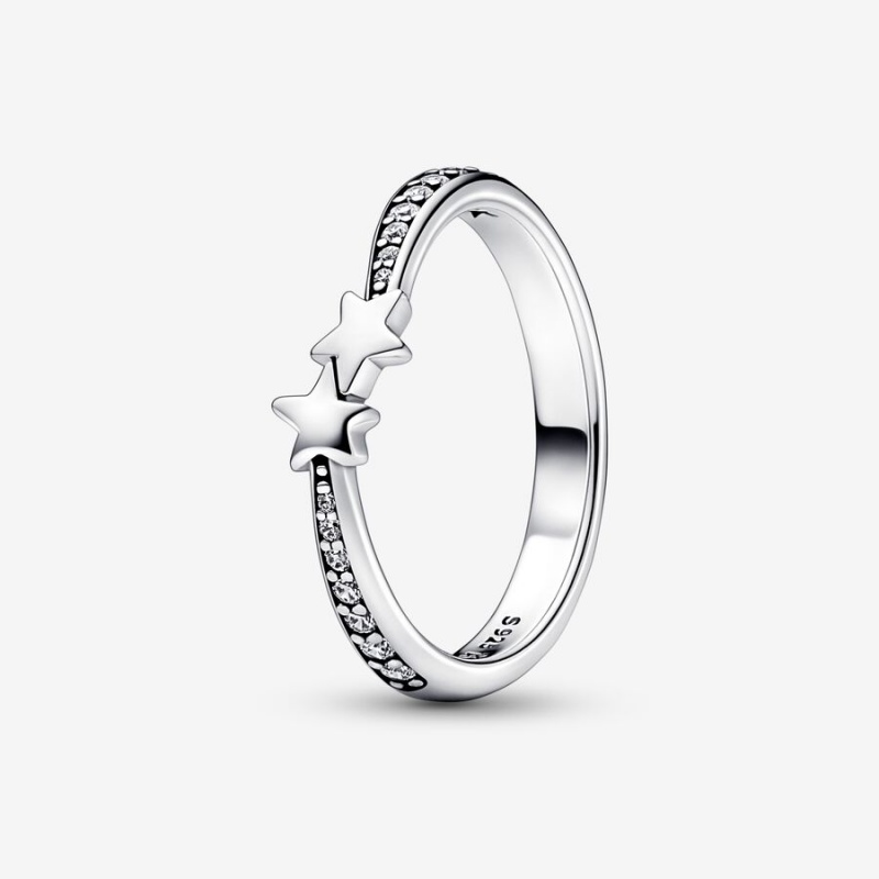 Pandora Shooting Stars Sparkling Ring Sterling Silver | 71468-NJIH