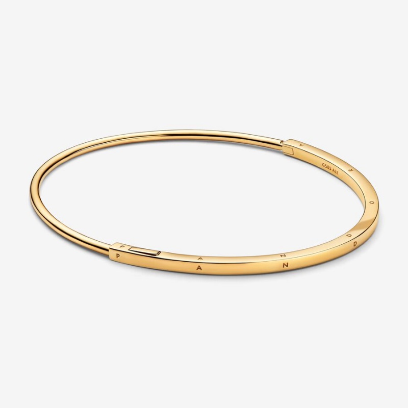 Pandora Signature I-D Bangle Gold | 05648-FYBT