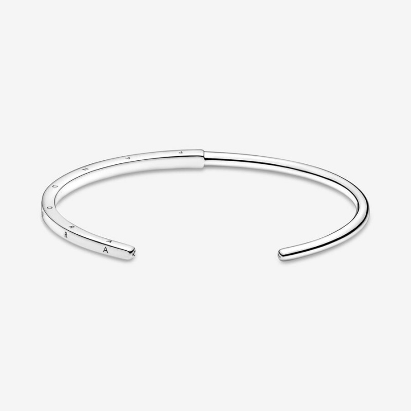 Pandora Signature I-D Open Bangle Sterling Silver | 17430-HYWJ