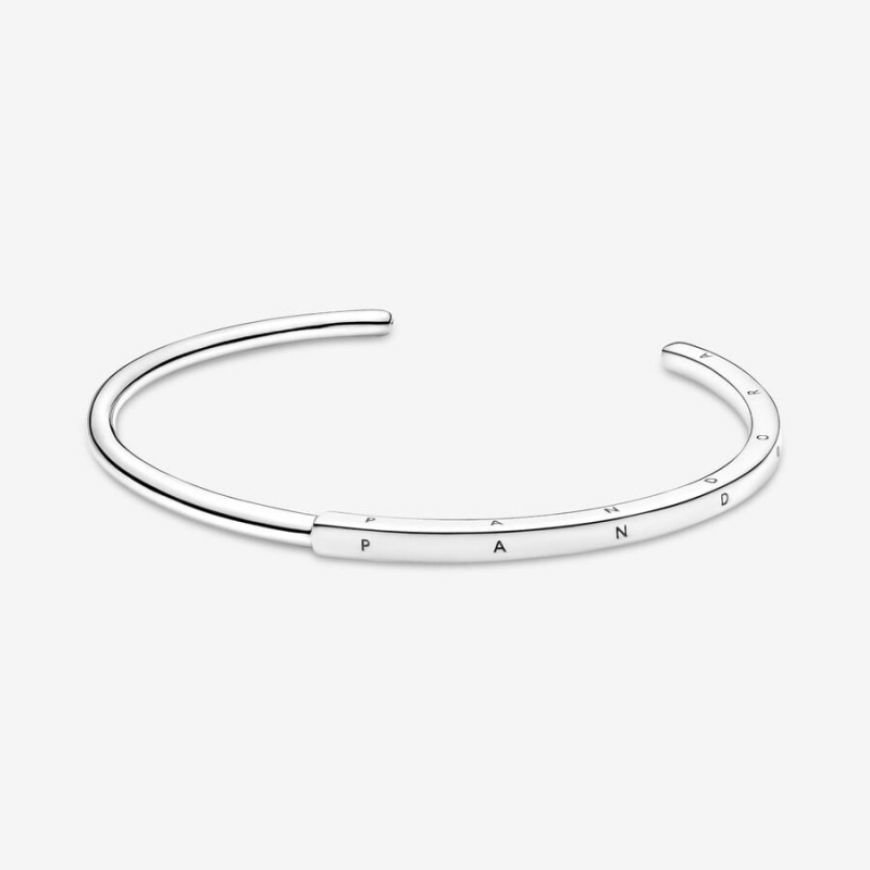 Pandora Signature I-D Open Bangle Sterling Silver | 17430-HYWJ