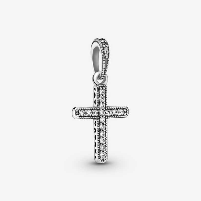 Pandora Sparkling Cross Pendant Sterling Silver | 60529-ELSY