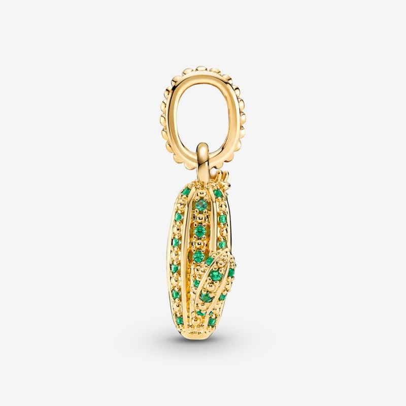 Pandora Sparkling Desert Cactus Pendant Gold Plated | 49153-IAEH