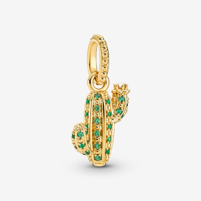 Pandora Sparkling Desert Cactus Pendant Gold Plated | 49153-IAEH