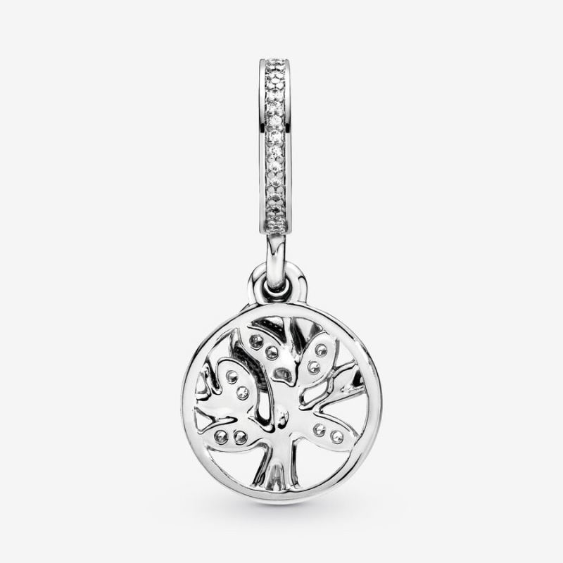 Pandora Sparkling Family Tree Dangle Charm Two-tone | 12560-RUDG