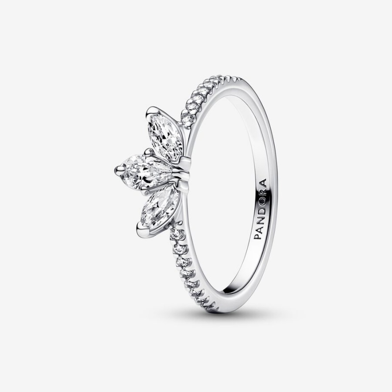 Pandora Sparkling Herbarium Cluster Ring Sterling Silver | 42367-IDET