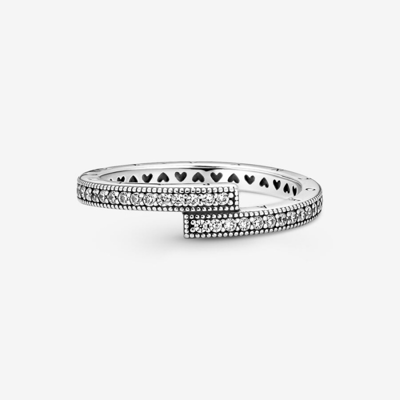 Pandora Sparkling Overlapping Ring Sterling Silver | 08916-JSRM