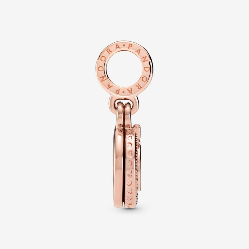 Pandora Sparkling Pavé Crown O Dangle Charm Rose Gold Plated | 42873-NJOP