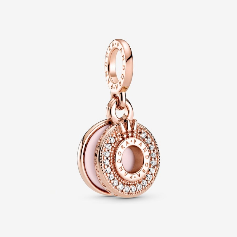 Pandora Sparkling Pavé Crown O Dangle Charm Rose Gold Plated | 42873-NJOP