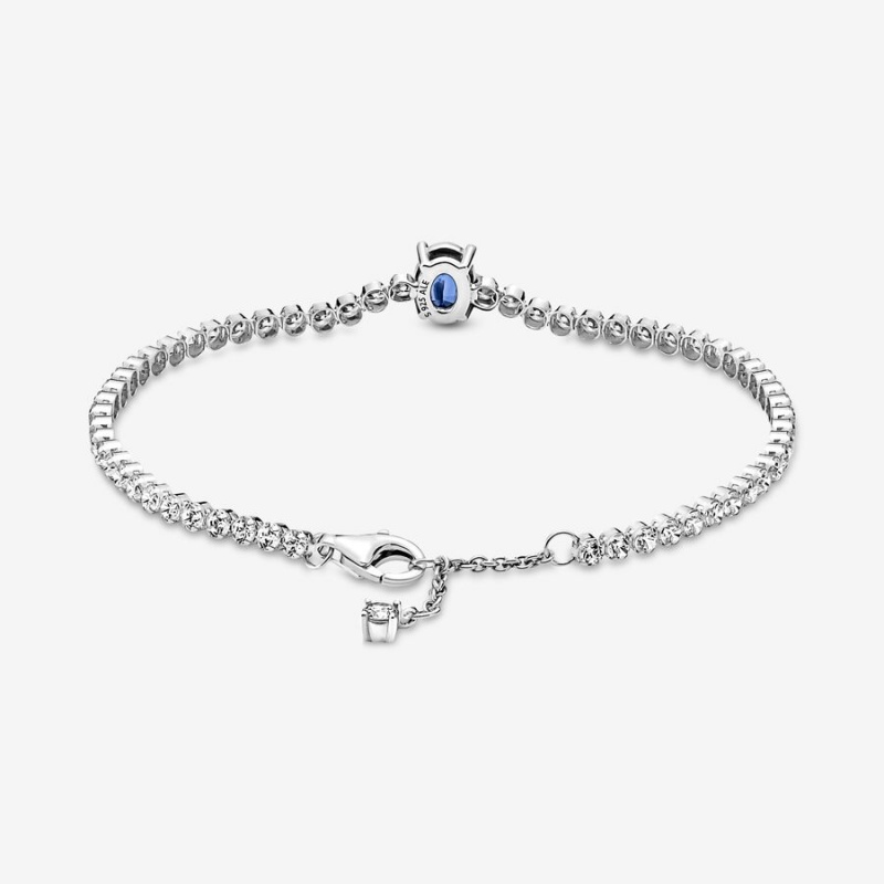 Pandora Sparkling Pavé Tennis Bracelet Sterling Silver | 91386-WSGY