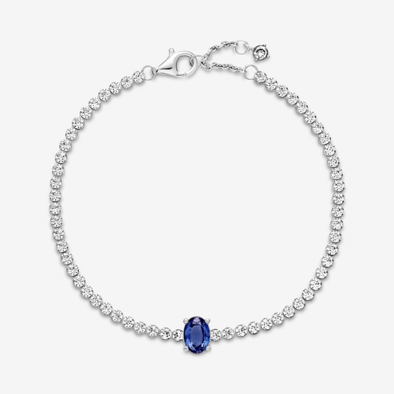 Pandora Sparkling Pavé Tennis Bracelet Sterling Silver | 91386-WSGY