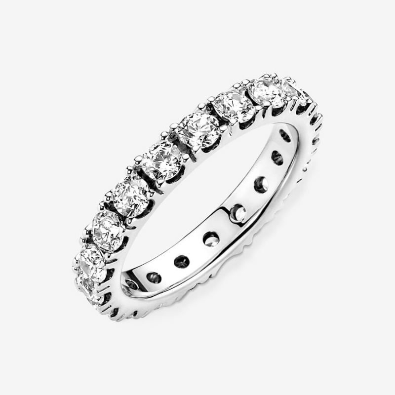 Pandora Sparkling Row Eternity Ring Set | 72139-ZSYQ