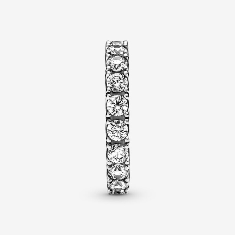 Pandora Sparkling Row Eternity Ring Sterling Silver | 14578-VMCA