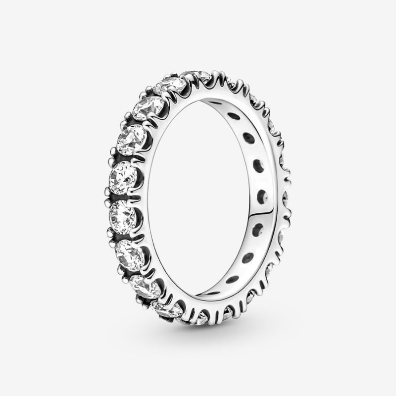 Pandora Sparkling Row Eternity Ring Sterling Silver | 14578-VMCA