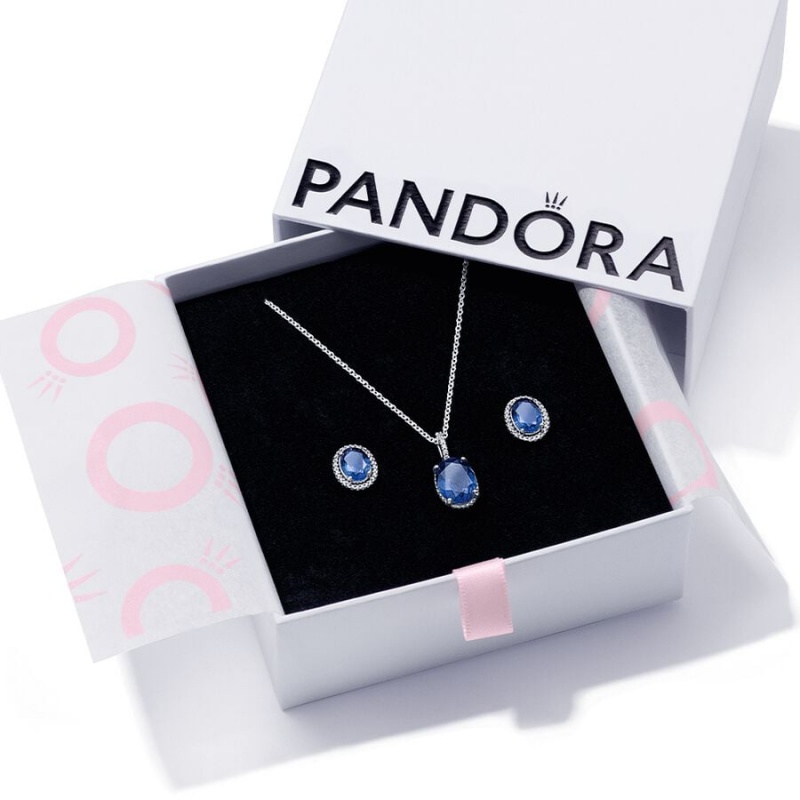 Pandora Sparkling Statement Halo Jewelry Gift Set | 69581-YABG