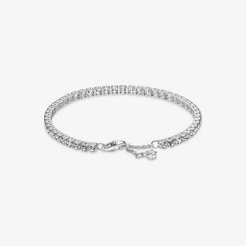 Pandora Sparkling Tennis Bracelet Sterling Silver | 81725-ZYWQ