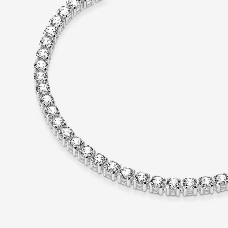 Pandora Sparkling Tennis Bracelet Sterling Silver | 81725-ZYWQ