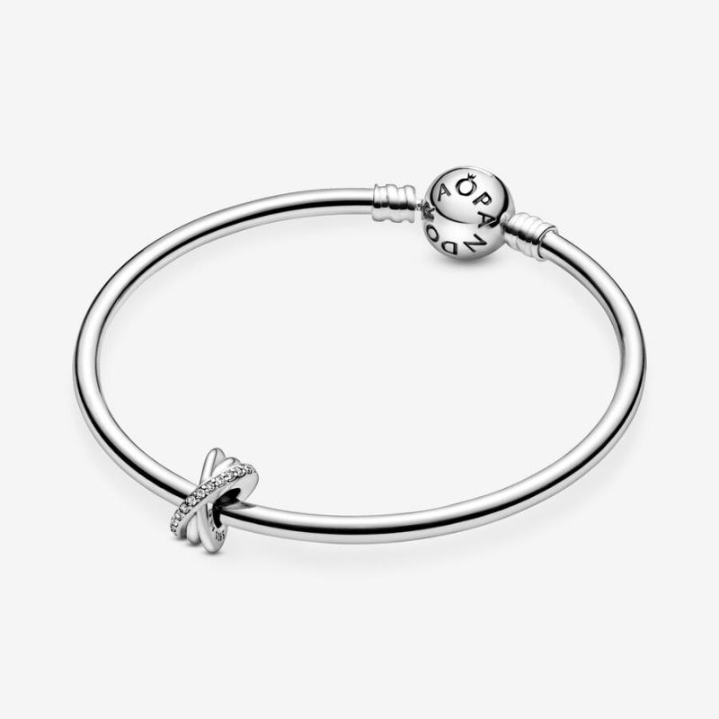 Pandora Sparkling and Polished Lines Spacer Charm Sterling Silver | 26419-MLJC